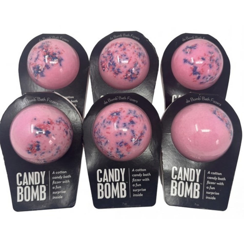 6 Pack Da Bomb Large Size Bath Fizzers Candy Bomb Cotton Candy (7 Oz Each) - Picture 1 of 4